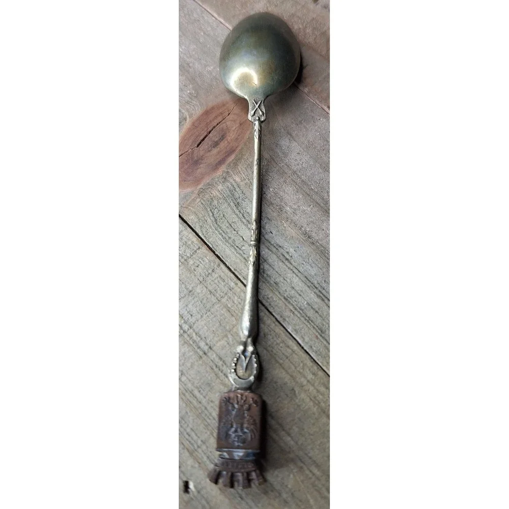 Vintage Cambrai France Souvenir Spoon Double Headed‎ Eagle Crest Heraldic
